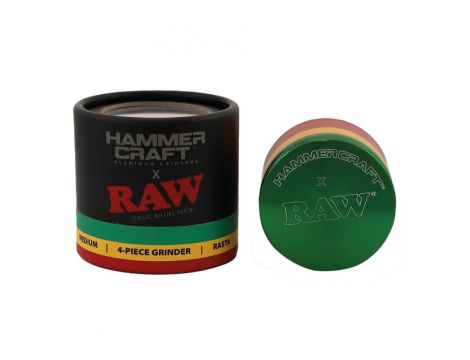 Młynek Grinder RAW HAMMER CRAFT Rasta 55mm 4części